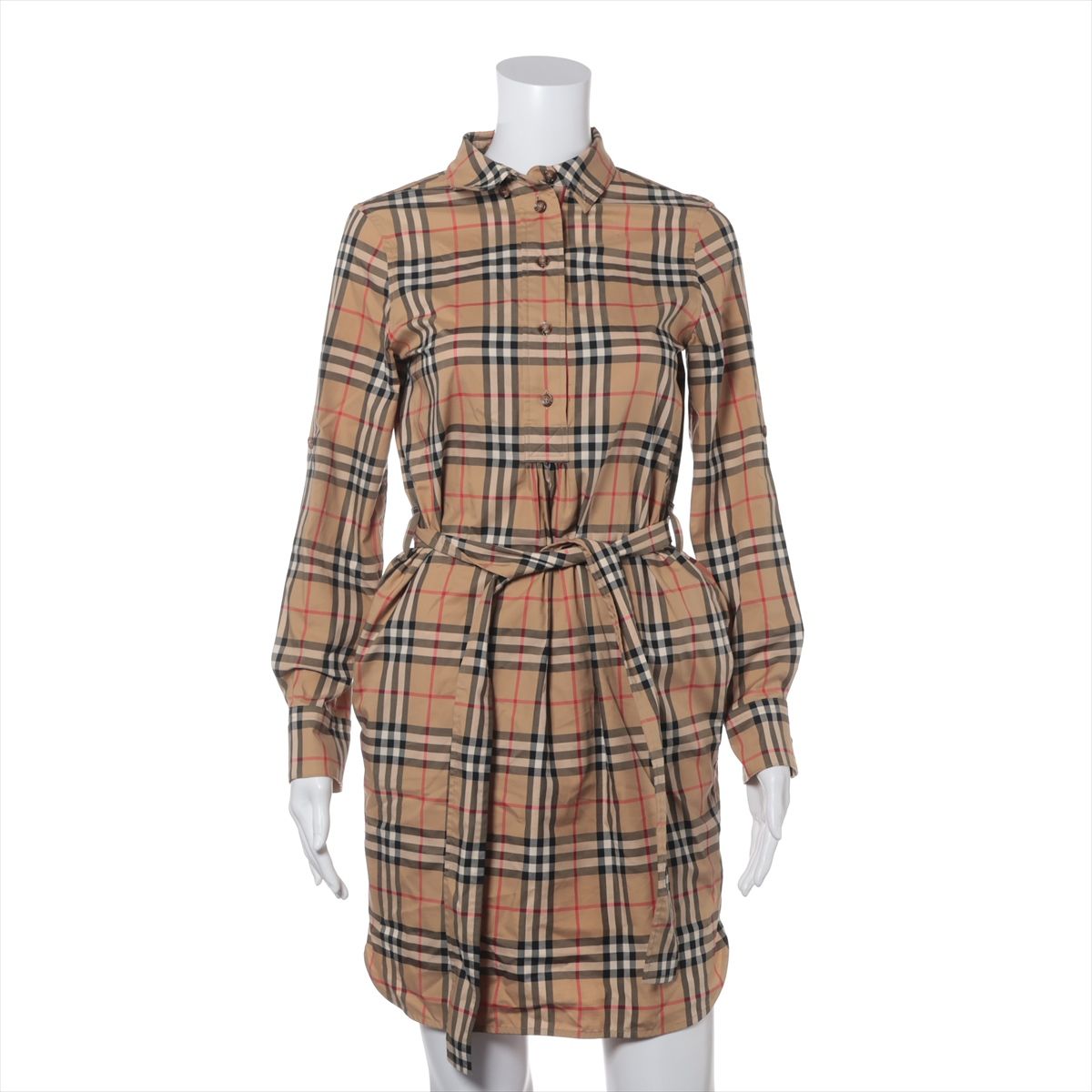 【美品】BURBERRYワンピース ノバチェック　90 コットン100％ BURBERRY（バーバリー） 送料無料 本物 未使用 シャツワンピース ノバ