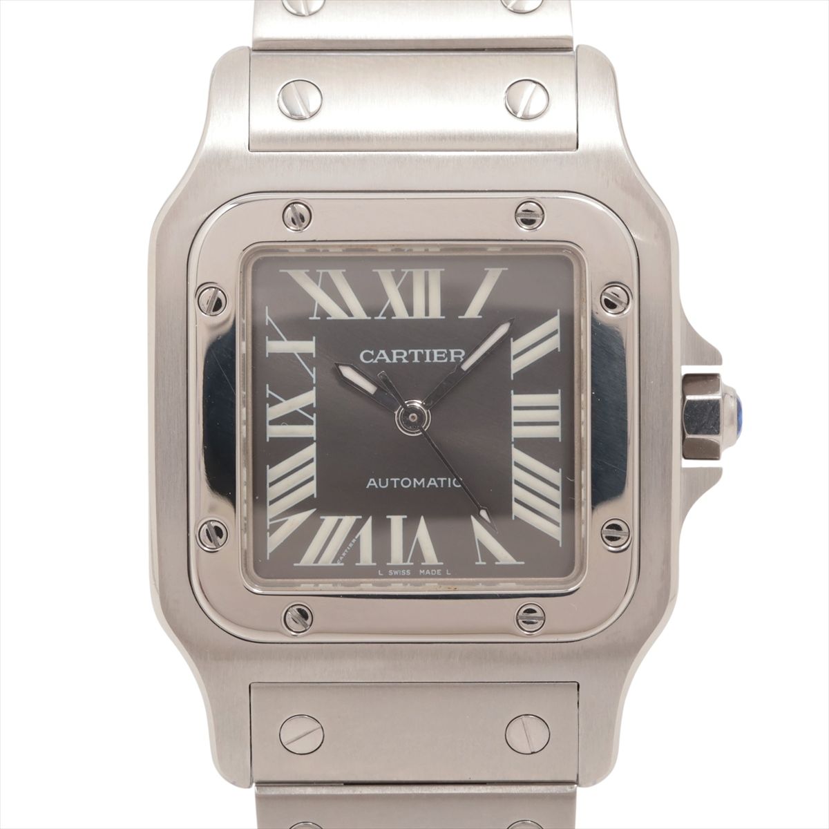 CARTIER - 【中古】カルティエ サントス ドゥ カルティエ ガルベ LM W20067D6 SS SS AT グレー文字盤 あまりごま1