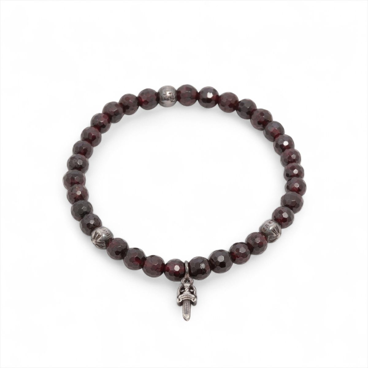 【中古】クロムハーツ BEAD ブレスレット 925 18.2g インボイスアリ スタックダガー