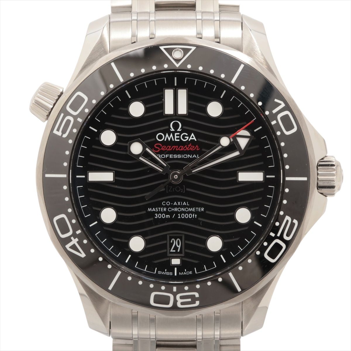 【中古】オメガ シーマスター プロフェッショナル ダイバー 300M コーアクシャル マスタークロノメーター 210.30.42.20.01.001 SS SS AT ブラック文字盤 あまりごま2