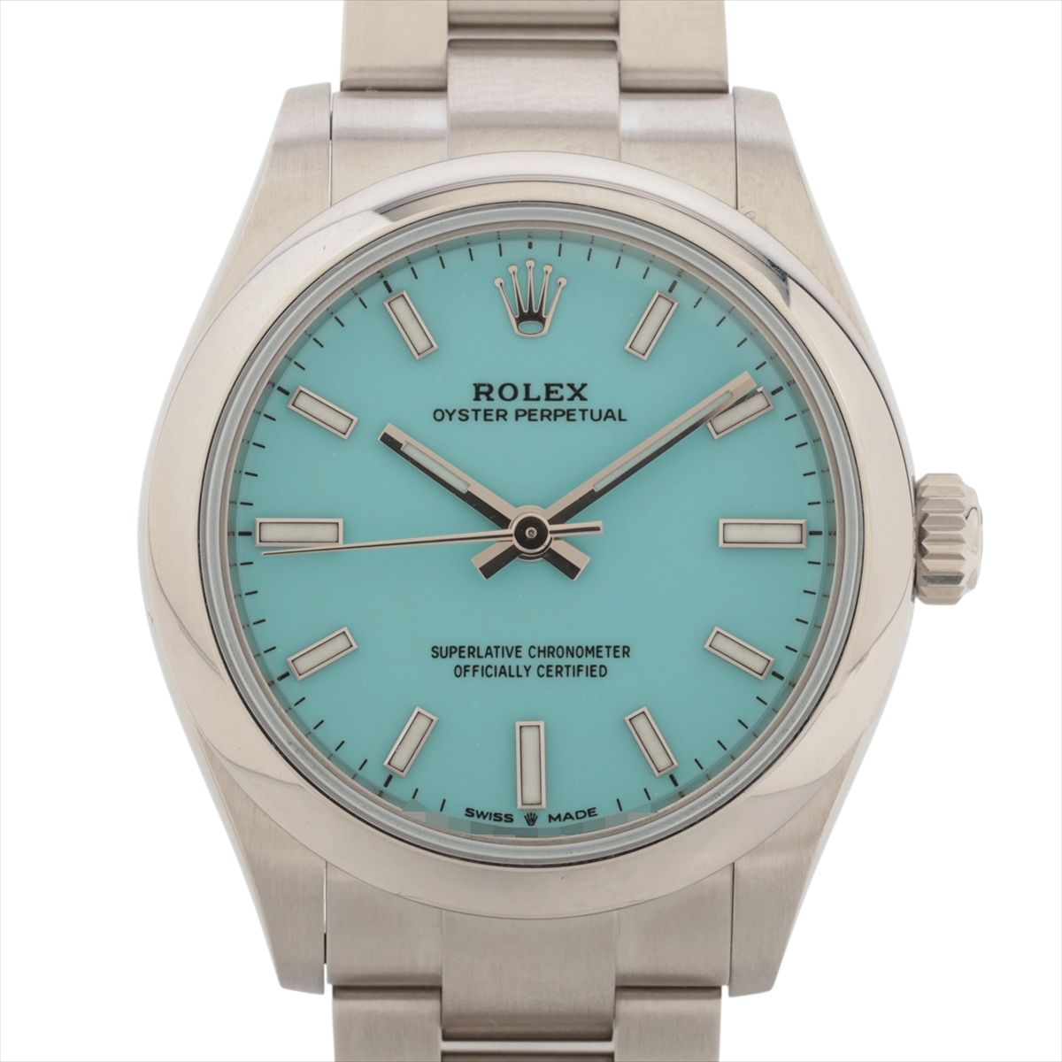 【中古】ロレックス オイスターパーペチュアル31 277200 SS SS AT ターコイズ文字盤