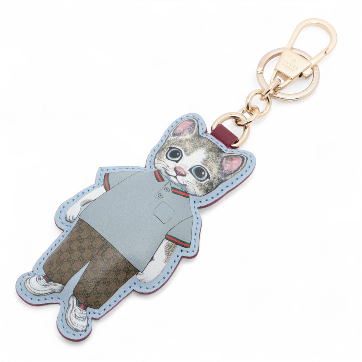【中古】グッチ×ヒグチユウコ 851742 BORIS ボリス チャーム PVC×レザー キーリング 日本限定