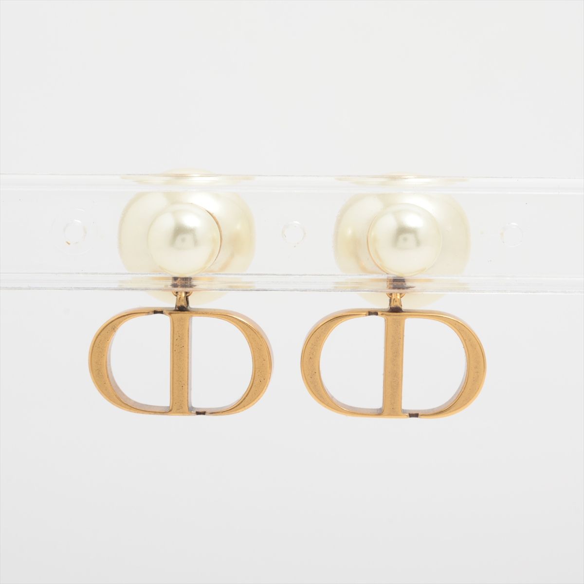 【中古】ディオール Dior Tribales ディオール トライバル ピアス(両耳用) GP×フェイクパール ゴールド