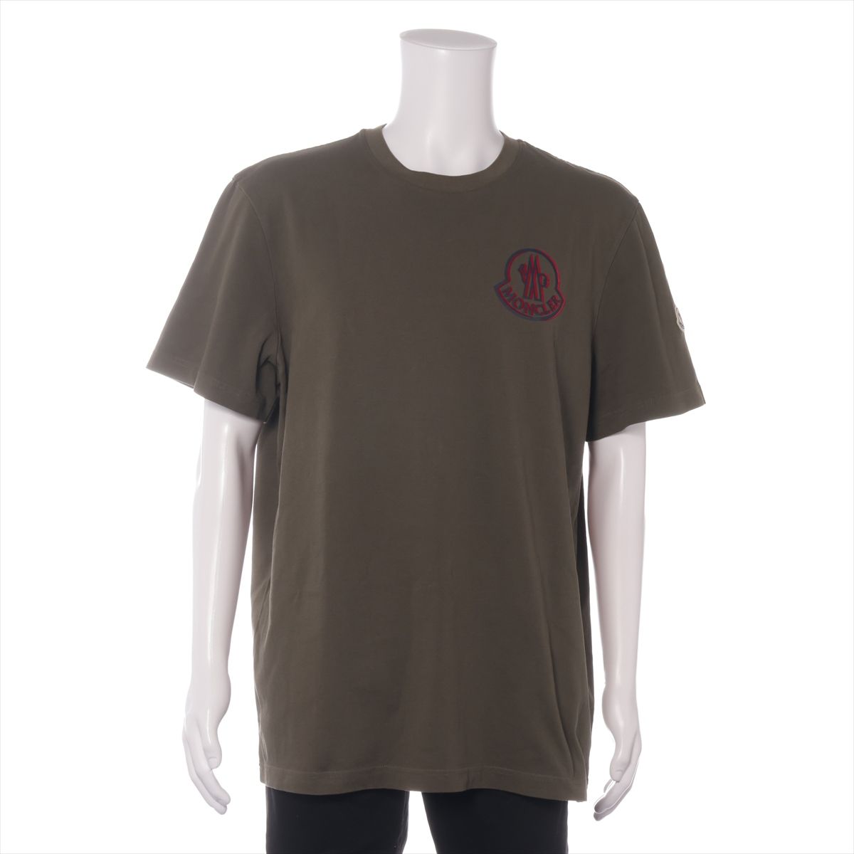 【中古】モンクレール 25年 コットン Tシャツ 3XL メンズ カーキ K20918C00057  ...
