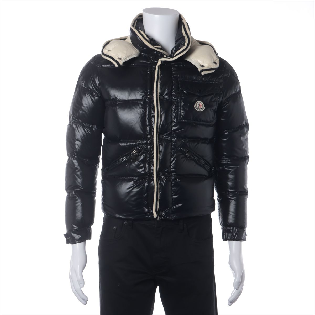 【中古】モンクレール BRANSON 08年 ナイロン ダウンジャケット 0 メンズ ブラック 41 ...