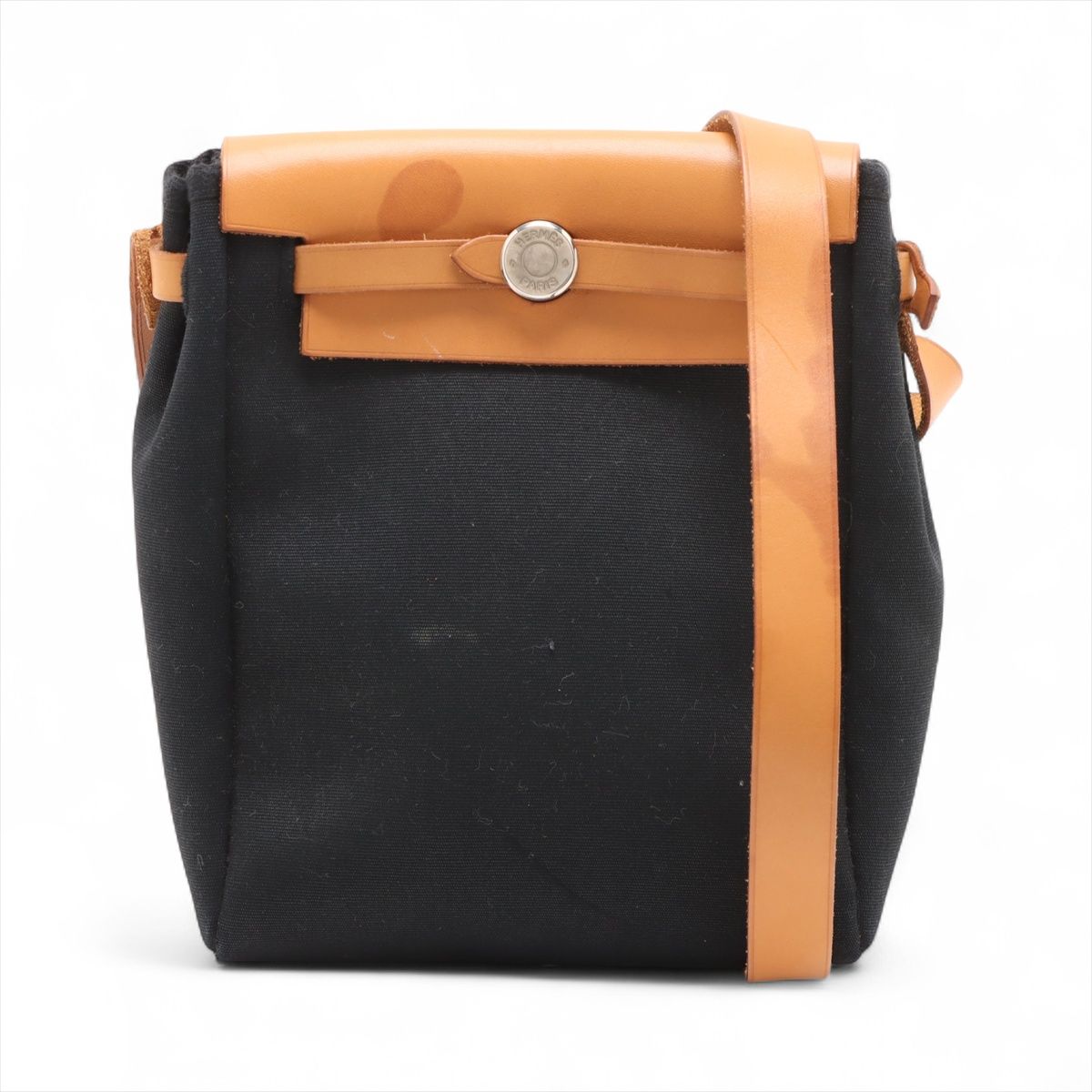 樂天商城 - 【中古】エルメス エールバッグTPM トワルオフィシエ×ヴァッシュハンター ブラック×ベージュ シルバー金具 □I:2005年