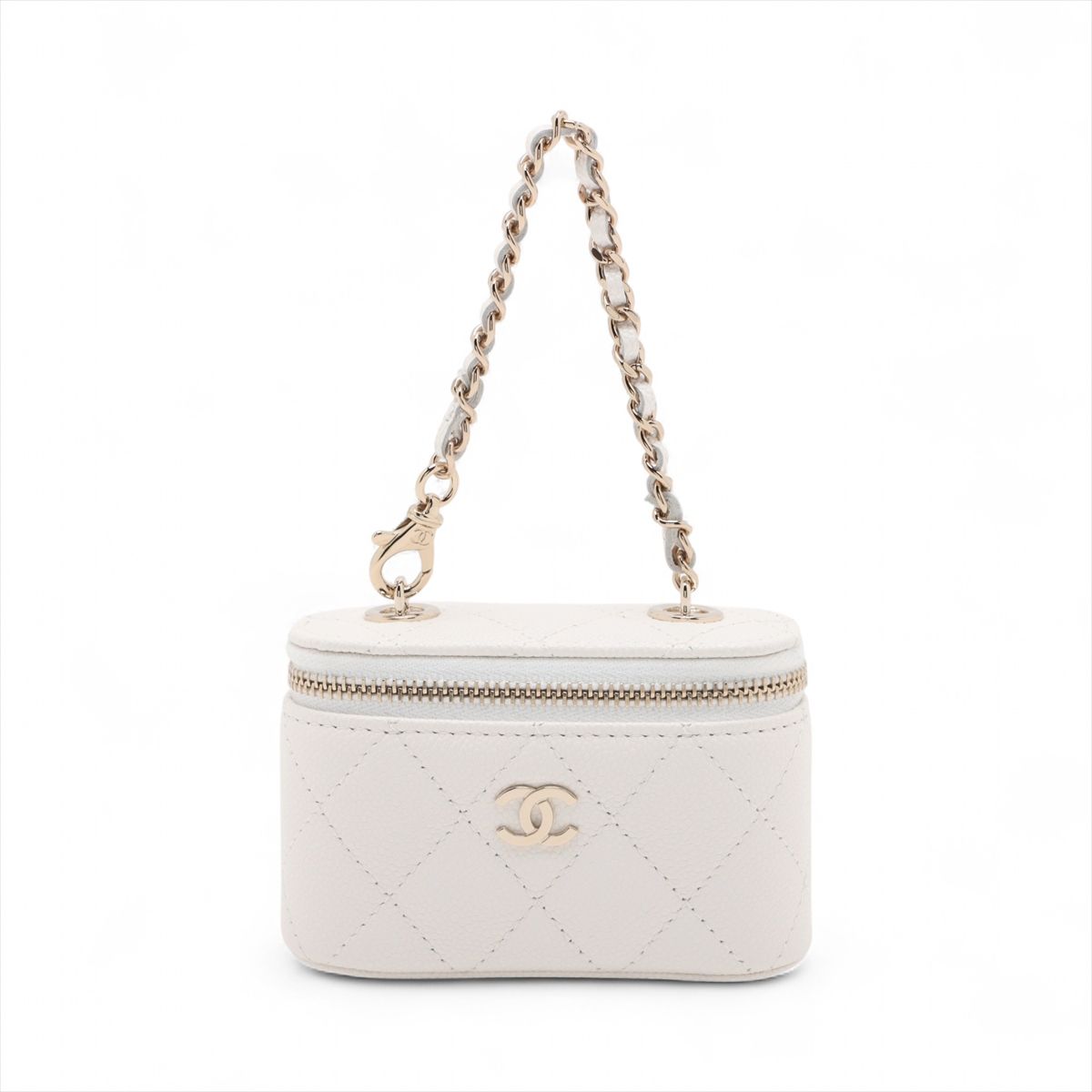レア　極美品　CHANEL バニティ　ホワイト 楽天市場】バニティバッグ ホワイト シャネルの通販