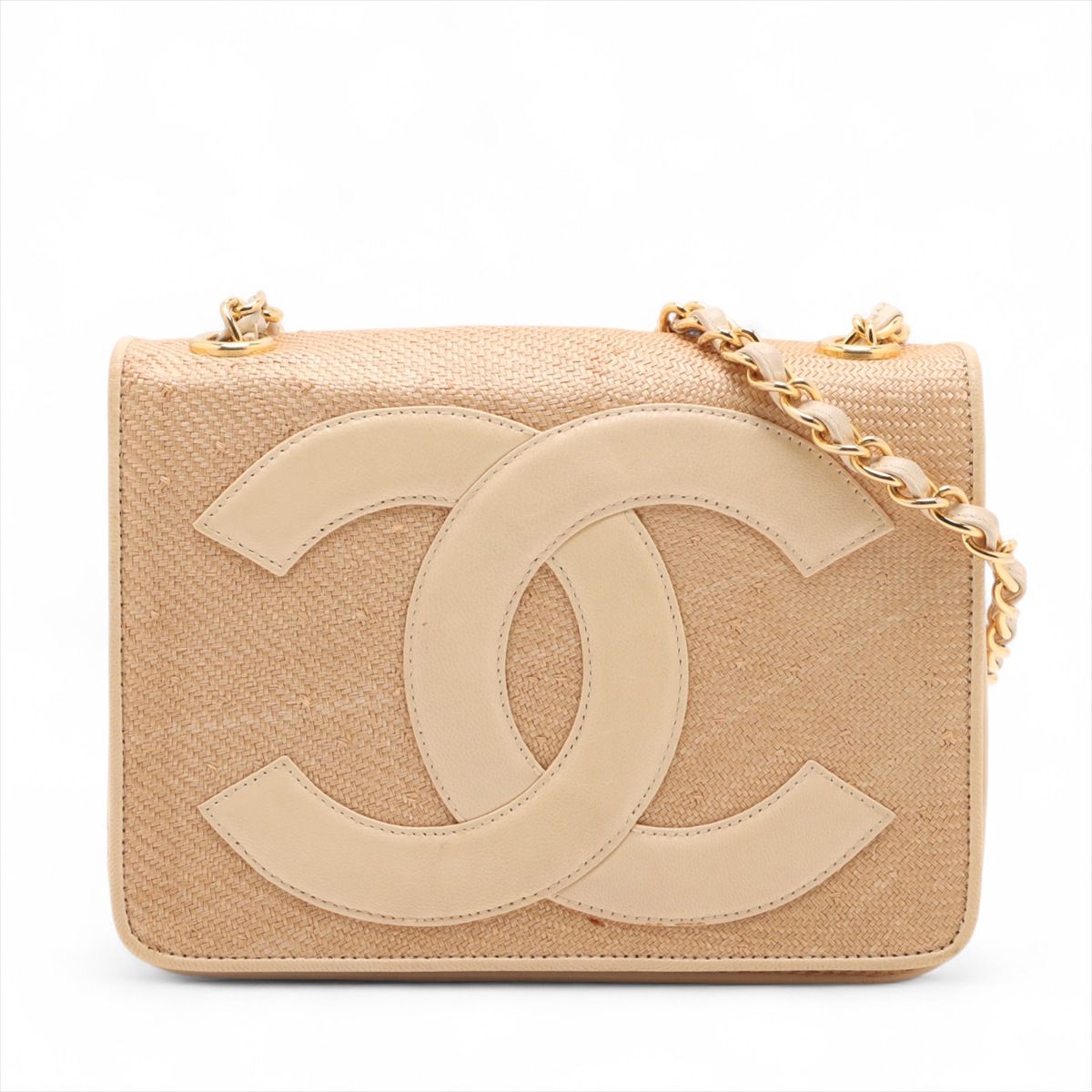 CHANEL ベージュ ストロー パーティーバッグ 楽天市場】シャネル ストロー バッグ（バッグ・小物・ブランド雑貨）の通販