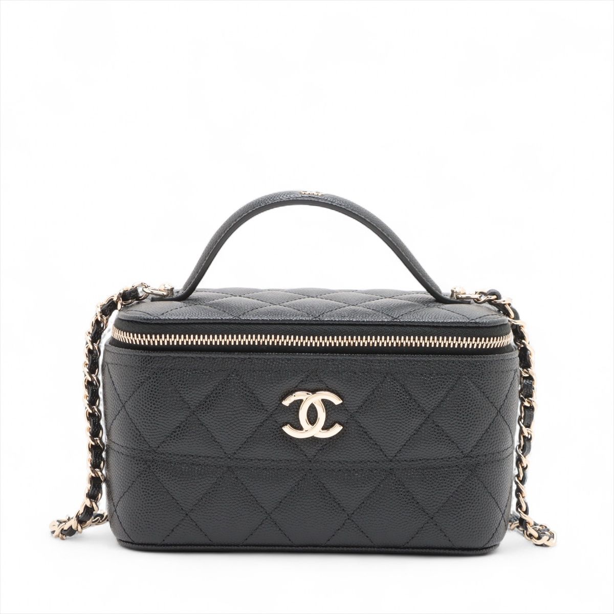 楽天市場】シャネル chanel キャビアスキン バニティ バッグの通販