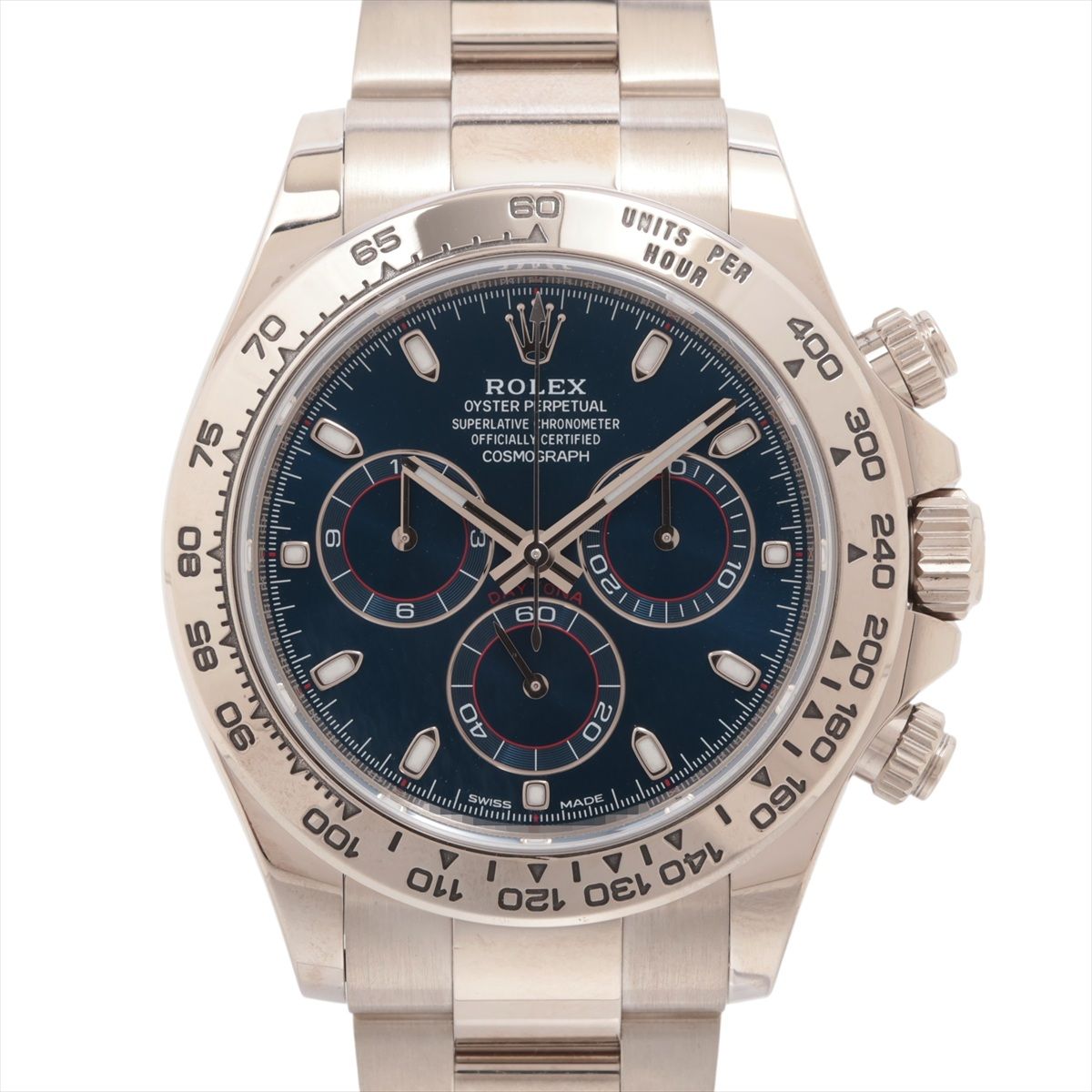 【中古】ロレックス コスモグラフデイトナ 116509 WG WG AT ブルー文字盤