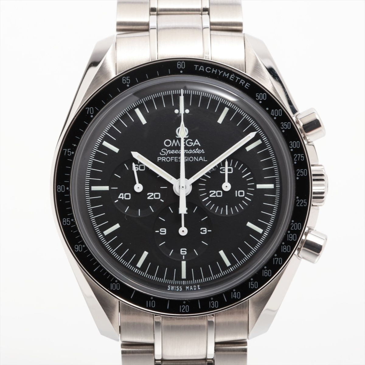 【中古】オメガ スピードマスター ムーンウォッチ プロフェッショナル 311.30.42.30.01.005 SS SS 手巻き ブラック文字盤