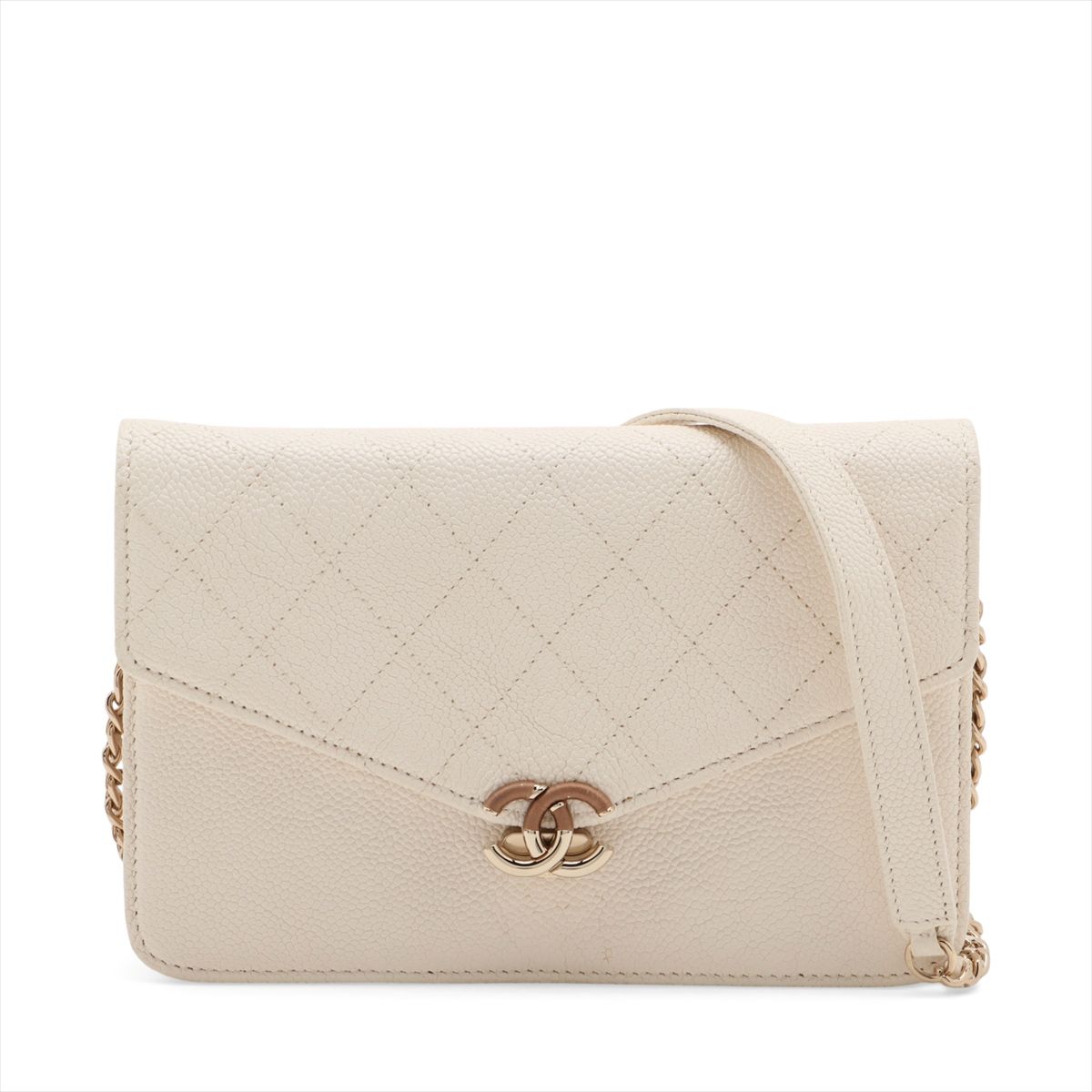 ✴*︎様 CHANEL ショルダーウォレット 財布 ベージュ ノベルティ さ*わ