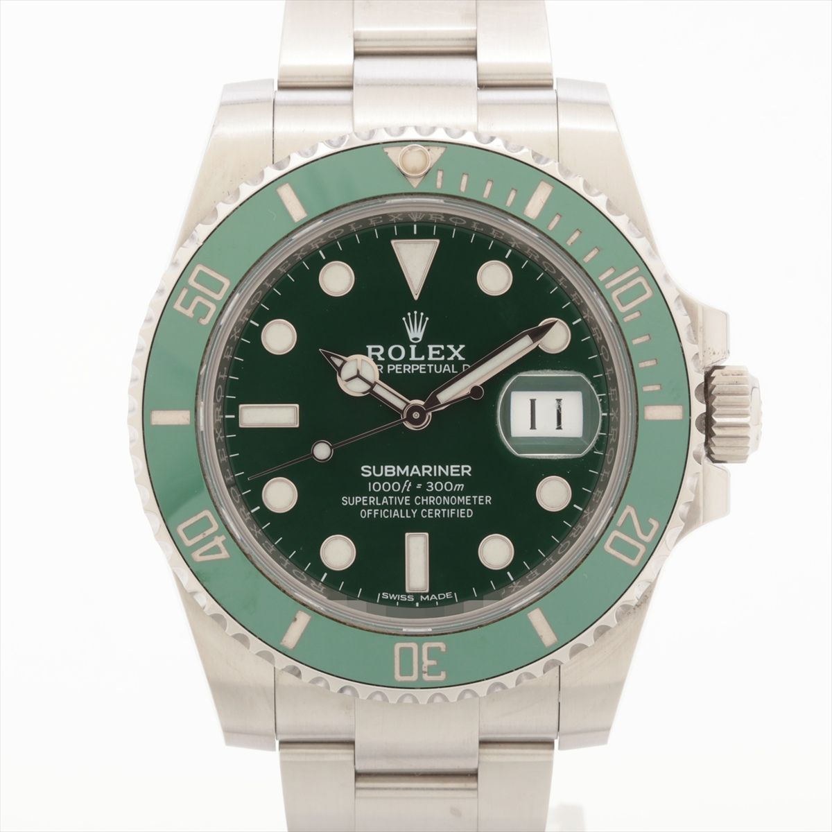 【中古】ロレックス サブマリーナーデイト 116610LV SS SS AT グリーン文字盤