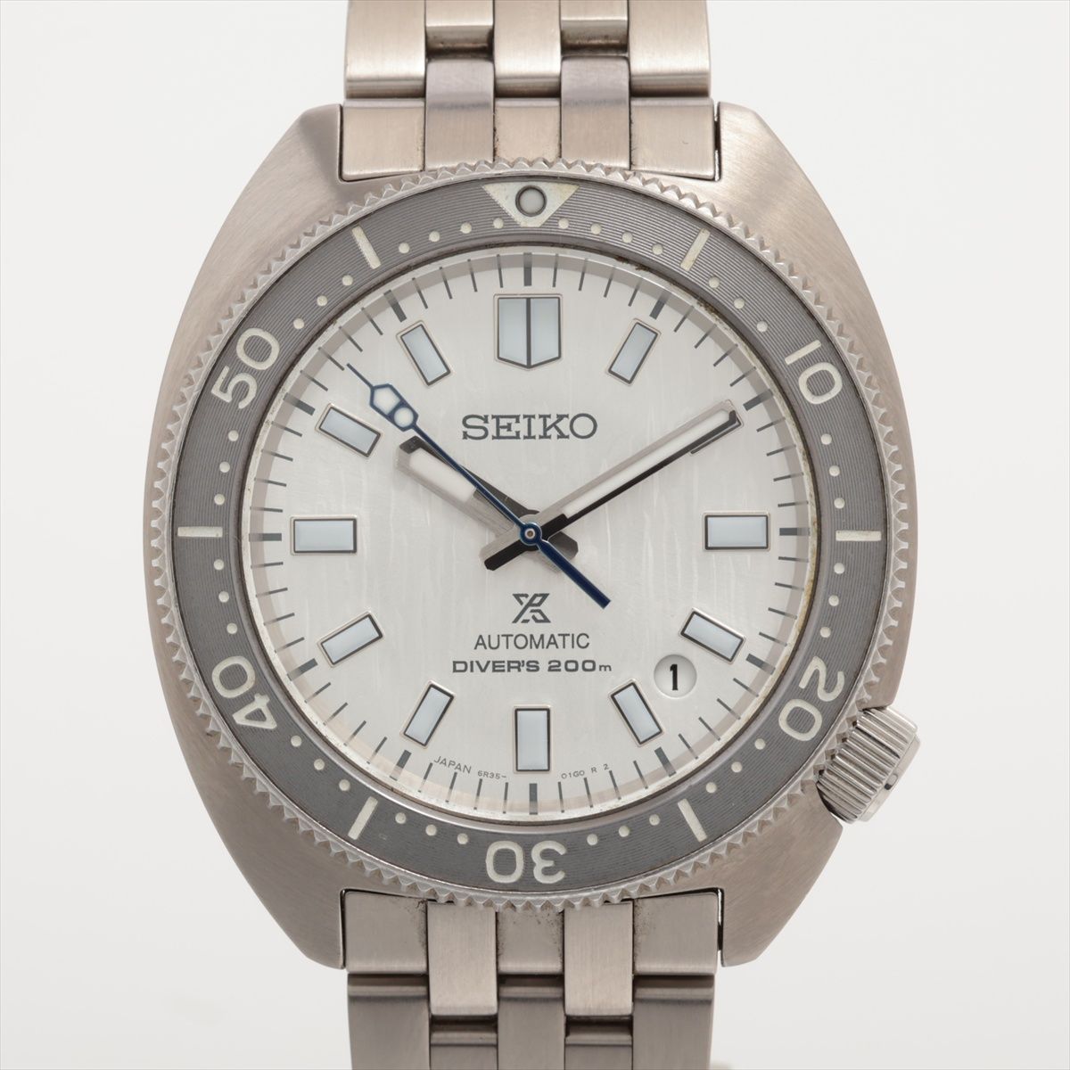 【中古】セイコー プロスペックス セイコー腕時計110周年記念限定モデル ダイバースキューバ Save the Ocean SBDC187 SS SS AT シルバー文字盤 あまりごま1