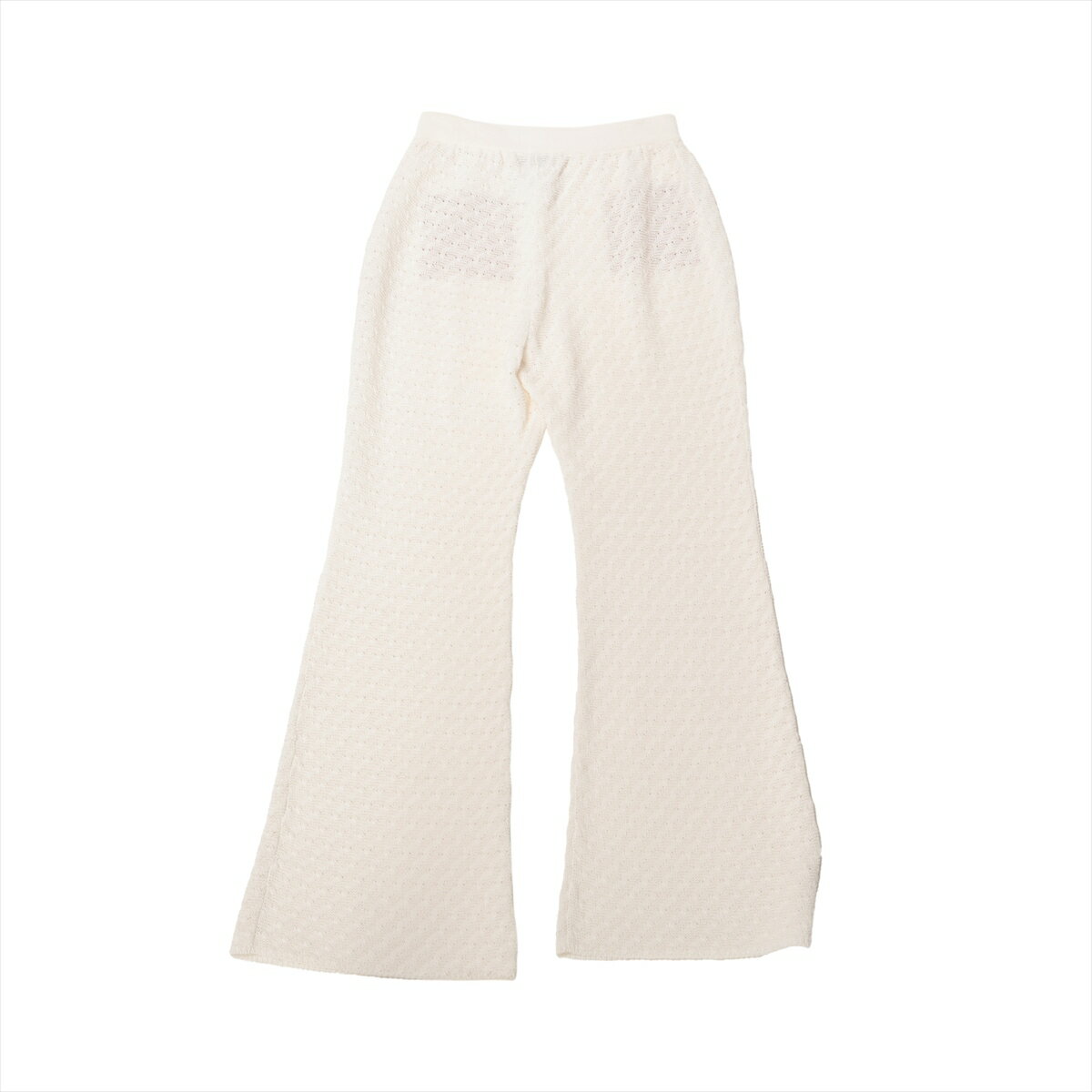 【中古】シャネル ココボタン コットン パンツ 36 レディース ホワイト P75432K10832