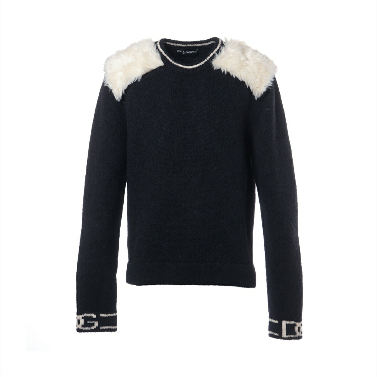 【中古】ドルチェ&ガッバーナ アルパカ ニット 46 メンズ ネイビー GXH07Z