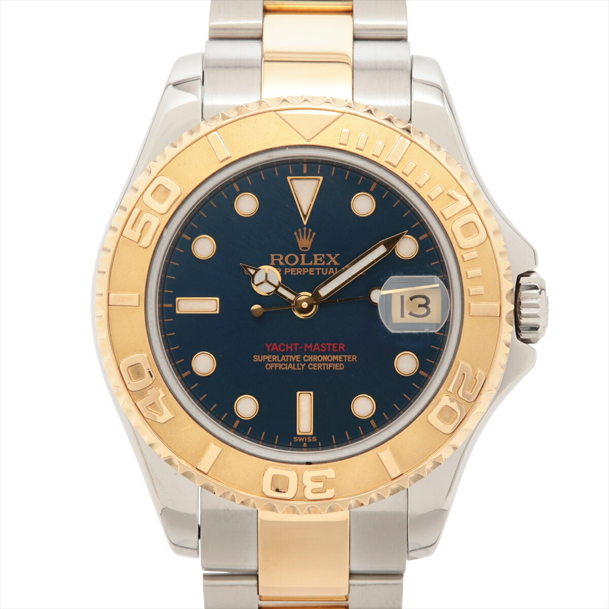 【中古】ロレックス ヨットマスター 68623 SS×YG SS×YG AT 青文字盤 あまりごま1