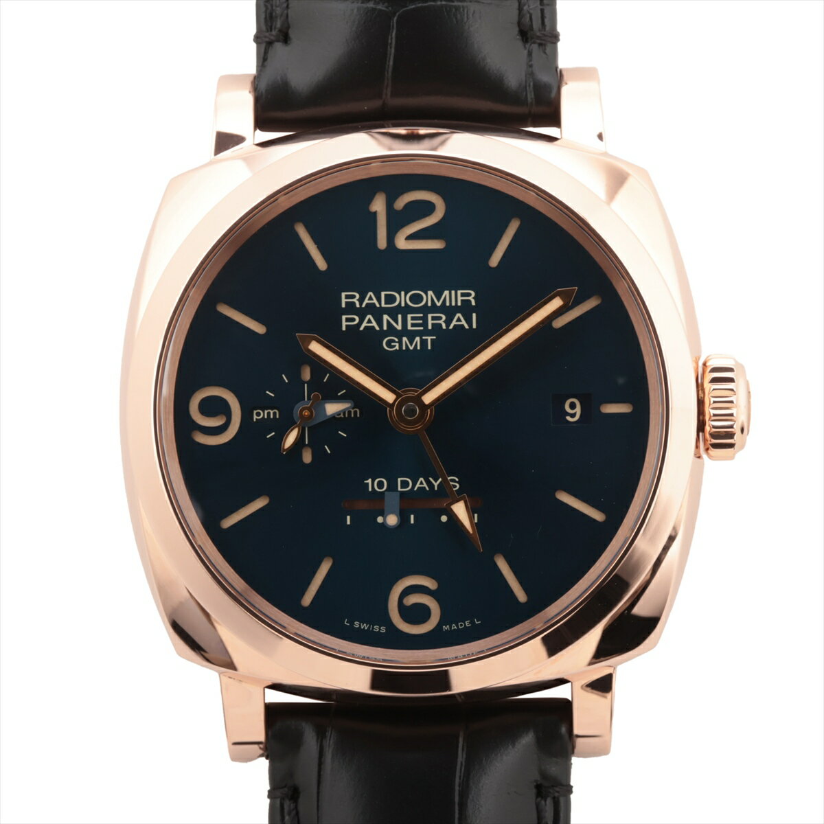 【中古】パネライ ラジオミール 1940 10デイズ GMT PAM00659 RG RG×革 AT ...