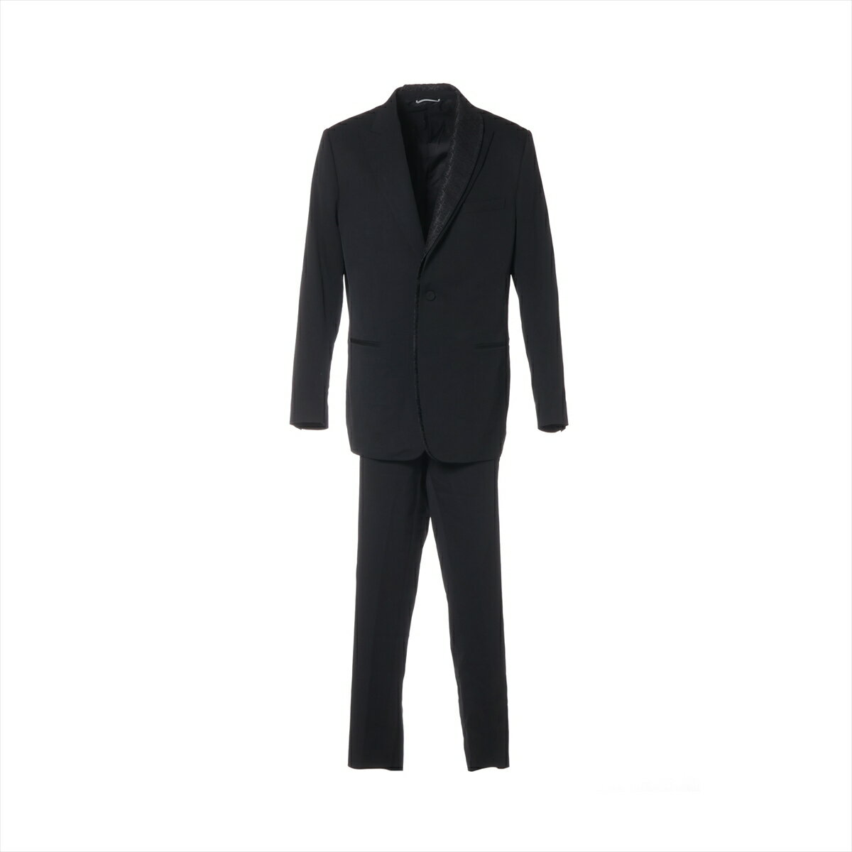 【中古】ディオール オブリーク ウール セットアップ 54/52 メンズ ブラック 033C213B4739/033C113C4739 裾直し有