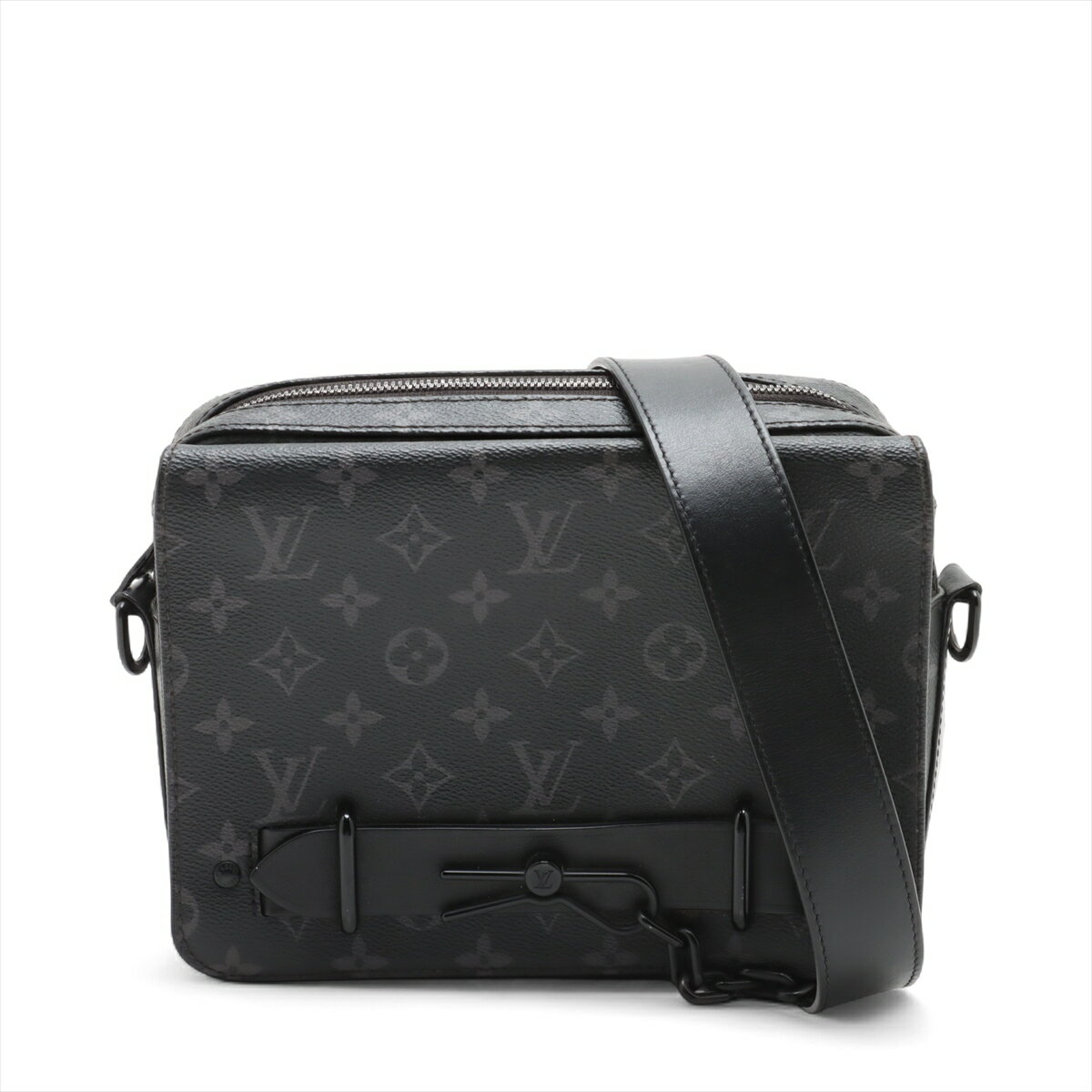 【中古】ヴィトン モノグラムエクリプス スティーマーメッセンジャー M45585 ブラック RFID反応あり