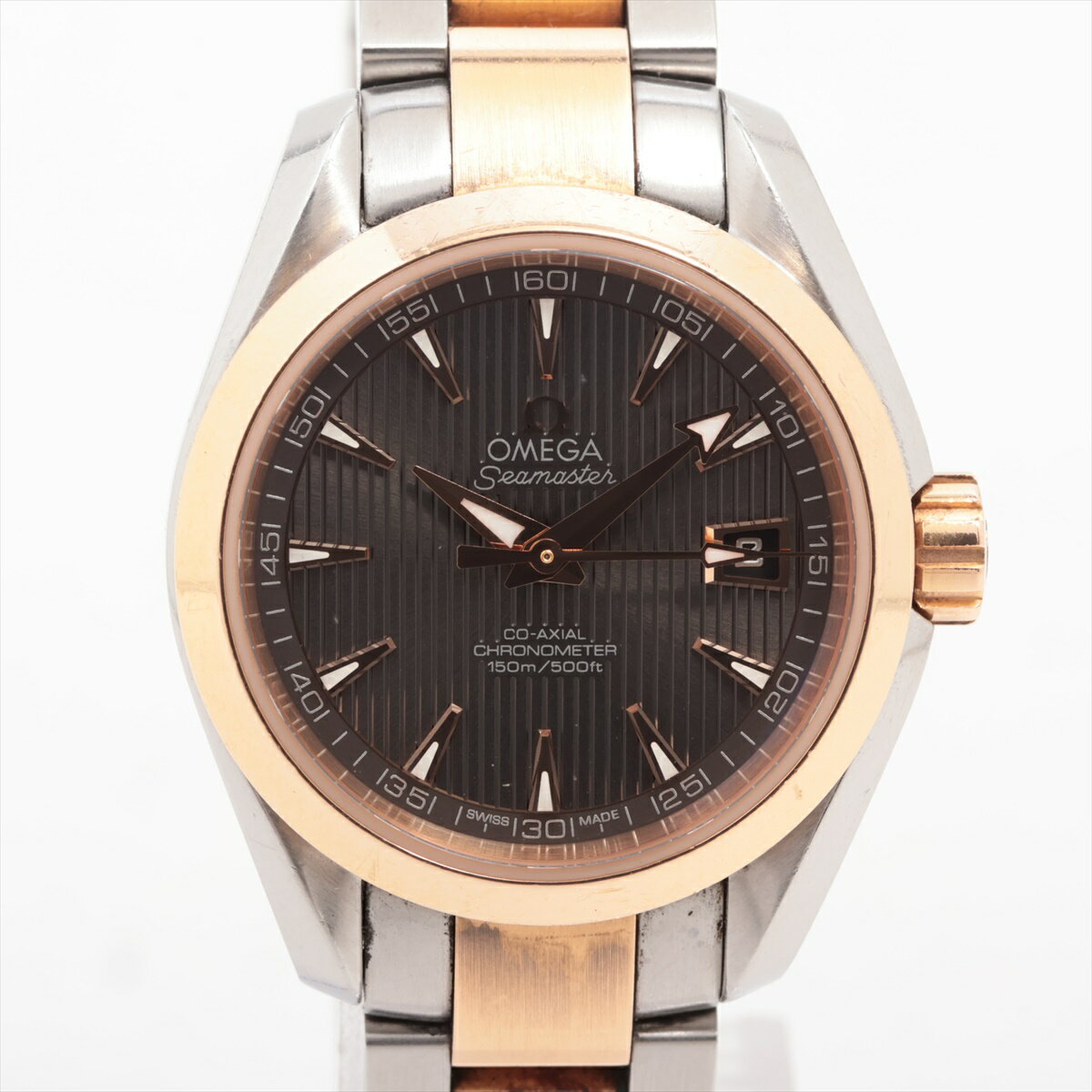 【中古】オメガ シーマスター アクアテラ 231.20.30.20.06.002 SS×YG SS×YG AT グレー文字盤 あまりごま3