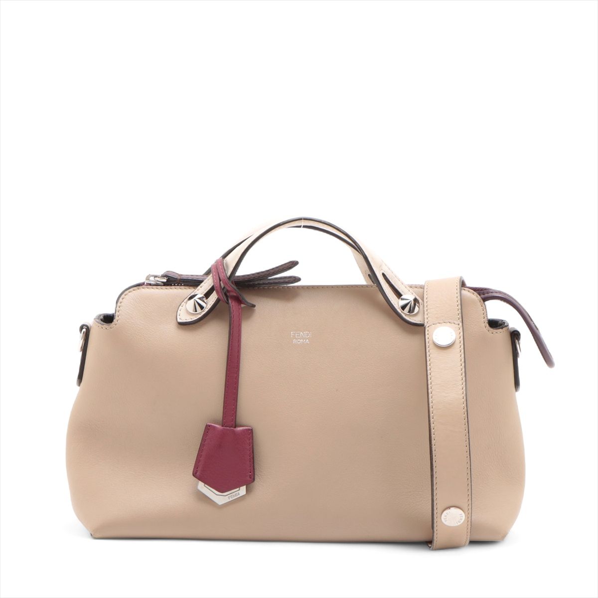 FENDI - 【中古】フェンディ バイザウェイ ミディアム レザー 2WAYハンドバッグ ベージュ 8BL124