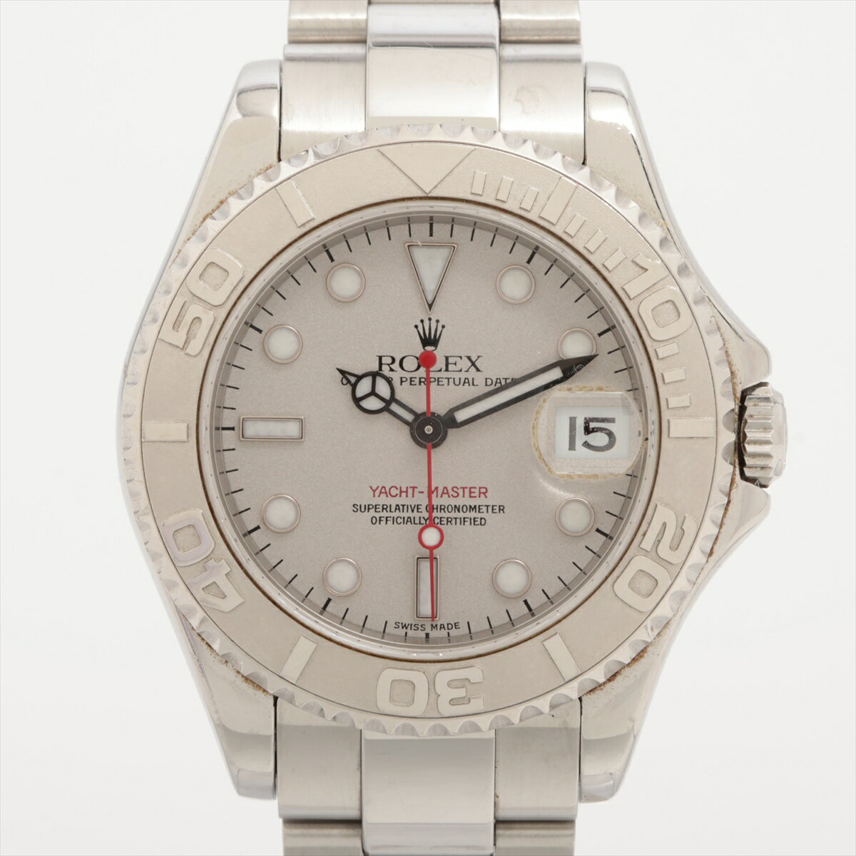 【中古】ロレックス ヨットマスター 168622 PT×SS SS AT シルバー文字盤 あまりごま2