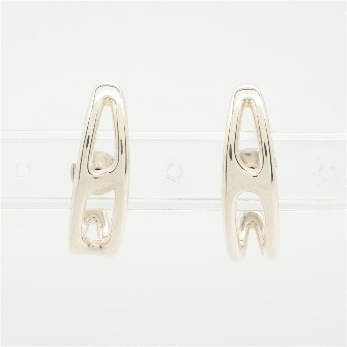【中古】エルメス シェーヌダンクル パンク 2023 ピアス(両耳用) 925 11.1g シルバー