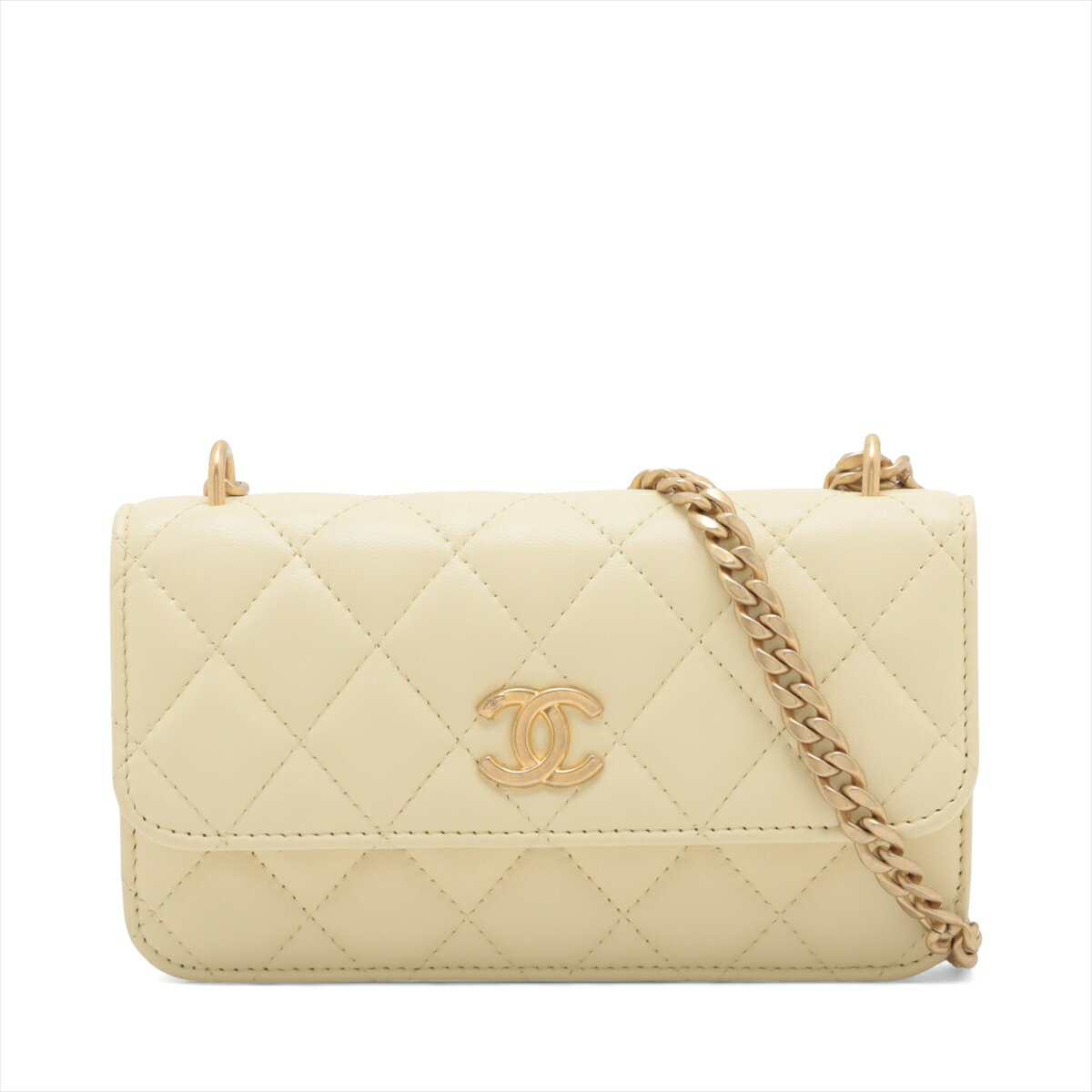 25SS限定★ CHANEL チェーンウォレット バック パステルイエロー 楽天市場】シャネル チェーンウォレット(カラーイエロー