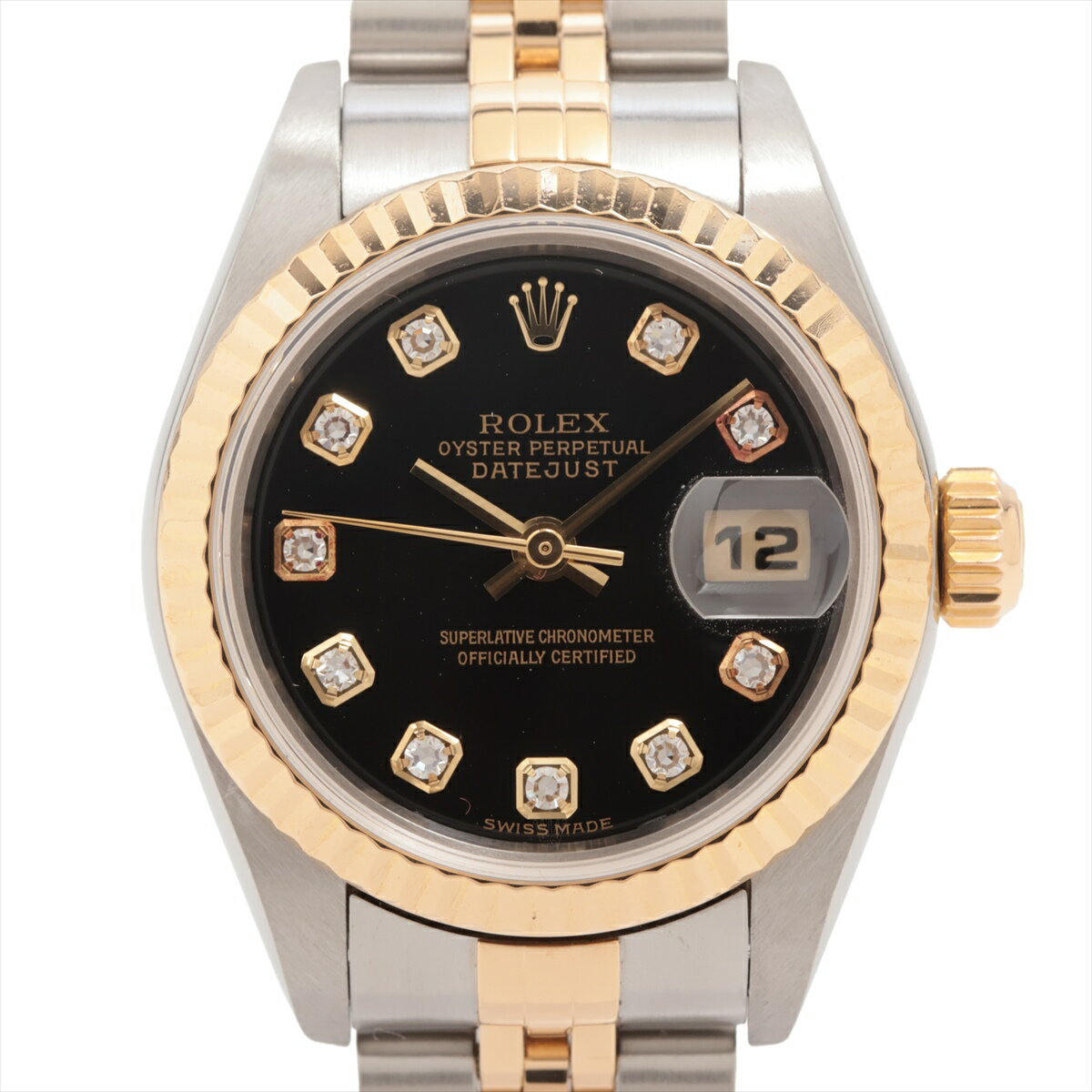 【中古】ロレックス レディ デイトジャスト 79173G SS×YG SS×YG AT 黒文字盤 あまりごま3