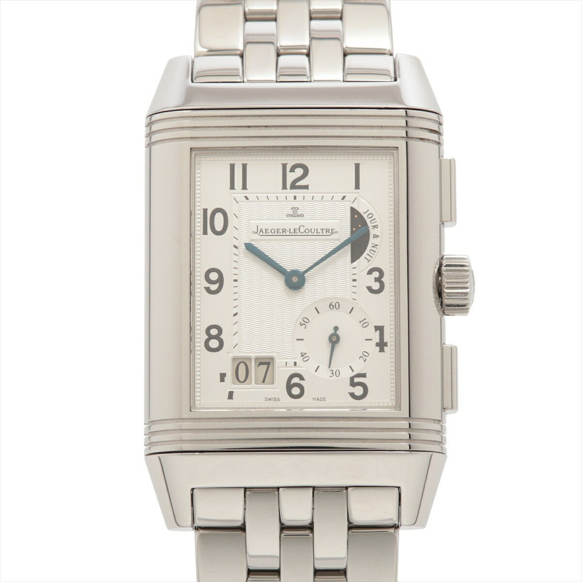 【中古】ジャガールクルト レベルソ グランドGMT Q3028120 SS SS 手巻き シルバー文字盤