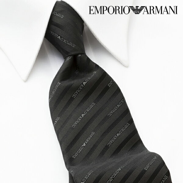 アルマーニ ネクタイ [土日祝も発送] エンポリオ・アルマーニ EMPORIO ARMANI ネクタイ EAJ-425 ブラック[ブランドネクタイ メンズ おしゃれ 新作 結婚式 新社会人 新生活 卒業 入社 昇進 お祝い バースデー 贈り物 ギフト 父の日 プレゼント][ラッピング無料]