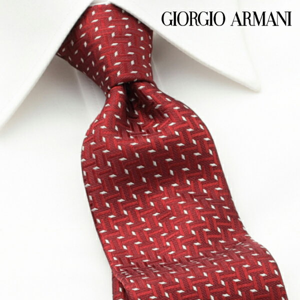 ジョルジオ・アルマーニ GIORGIO ARMANI ネクタイ GAJ-095 エンジ[ブランドネクタイ メンズ おしゃれ 新作 結婚式 新生活 新社会人 卒業 入社 昇進 お祝い バースデー 贈り物 ギフト 父の日 プレゼント][ラッピング無料]