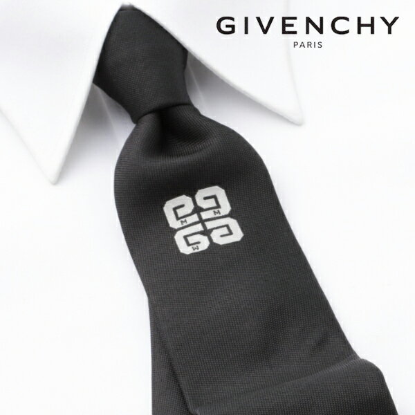 ジバンシイ [土日祝も発送] ジバンシー GIVENCHY ネクタイ（ブラック）GVJ-482[ブランドネクタイ メンズ おしゃれ 新作 結婚式 新社会人 新生活 卒業 入社 昇進 お祝い バースデー 贈り物 ギフト 父の日 プレゼント][ラッピング無料]