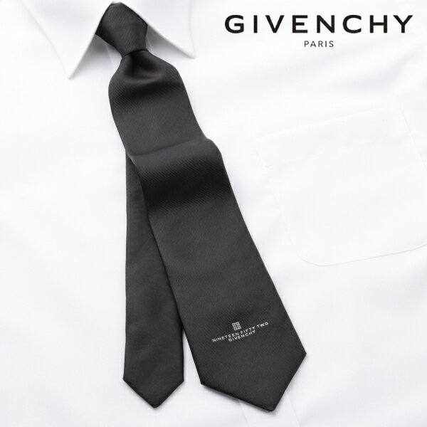 ジバンシイ [土日祝も発送] ジバンシー GIVENCHY ネクタイ（ブラック）GVJ-484[ブランドネクタイ メンズ おしゃれ 新作 結婚式 新社会人 新生活 卒業 入社 昇進 お祝い バースデー 贈り物 ギフト 父の日 プレゼント][ラッピング無料]