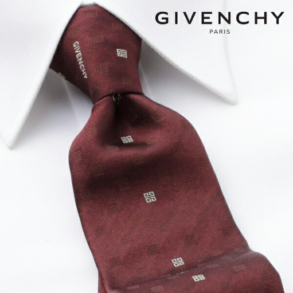 [土日祝も発送] ジバンシー GIVENCHY ネクタイ（エンジ）GVJ-488[ブランドネクタイ メンズ おしゃれ 新作 結婚式 新社会人 新生活 卒業 入社 昇進 お祝い バースデー 贈り物 ギフト 父の日 プレゼント][ラッピング無料]