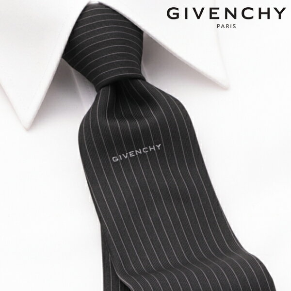 [土日祝も発送] ジバンシー GIVENCHY ネクタイ（ブラック）GVJ-500[ブランドネクタイ メンズ おしゃれ 新作 結婚式 新社会人 新生活 卒業 入社 昇進 お祝い バースデー 贈り物 ギフト 父の日 プレゼント][ラッピング無料]