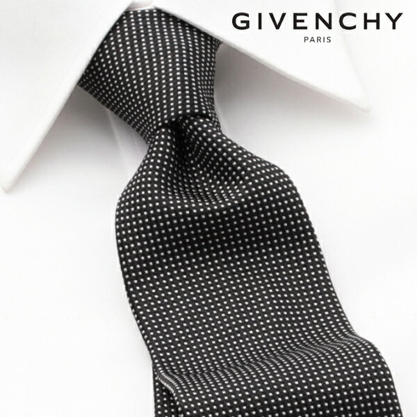 ジバンシイ [土日祝も発送] ジバンシー GIVENCHY ネクタイ（ブラック）GVJ-503[ブランドネクタイ メンズ おしゃれ 新作 結婚式 新社会人 新生活 卒業 入社 昇進 お祝い バースデー 贈り物 ギフト 父の日 プレゼント][ラッピング無料]