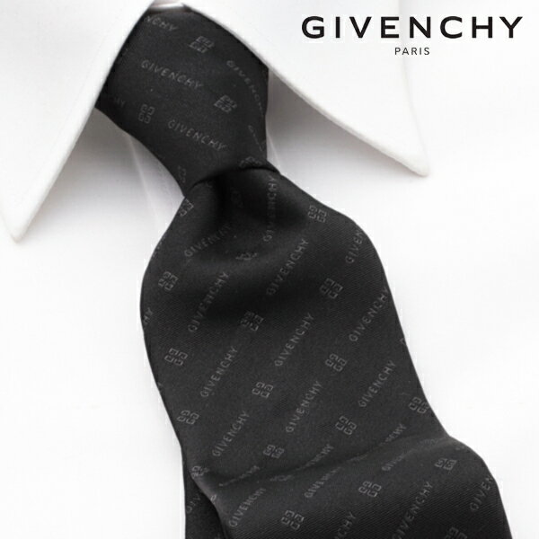 ジバンシイ [土日祝も発送] ジバンシー GIVENCHY ネクタイ（ブラック）GVJ-508[ブランドネクタイ メンズ おしゃれ 新作 結婚式 新社会人 新生活 卒業 入社 昇進 お祝い バースデー 贈り物 ギフト 父の日 プレゼント][ラッピング無料]