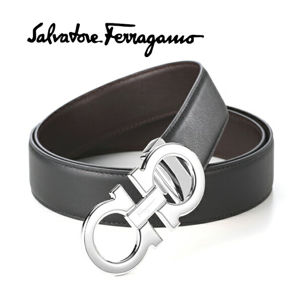 [土日祝も発送] フェラガモ【49,800円→40,500円】 FERRAGAMO リバーシブルベルト（トップタイプ）ガンチーニバックル FG-167[フェラガモベルト ブラック ブラウン 新作 新生活 お祝い 誕生日 贈り物 ギフト 父の日 プレゼント][ラッピング無料]