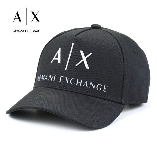 [土日祝も発送] アルマーニエクスチェンジ ARMANI EXCHANGE キャップ（ブラック）AX-006[ブランド シンプル ロゴ 帽子 熱中症対策 スポーツ アウトドア カジュアル 新作 新生活 お祝い 誕生日 バースデー 贈り物 ギフト 父の日 プレゼント]