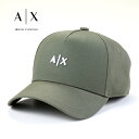 [土日祝も発送] アルマーニエクスチェンジ ARMANI EXCHANGE キャップ（カーキ）AX-009[ブランド シンプル ロゴ 帽子 熱中症対策 スポーツ アウトドア カジュアル 新作 新生活 お祝い 誕生日 バースデー 贈り物 ギフト 父の日 プレゼント]