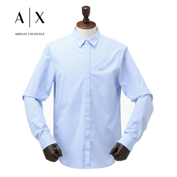 [土日祝も発送] アルマーニエクスチェンジ【13,500円→11,500円】ARMANI EXCHANGE 長袖シャツ セール AX-011[ワイシャツ ブランド メンズ 綿100％ コットン100％ 新作 新生活 お祝い 誕生日 バースデー 贈り物 ギフト 父の日 プレゼント]