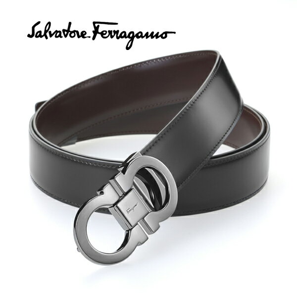 土日祝も発送 フェラガモ【53,000円→40,500円】FERRAGAMO リバーシブルベルト（トップタイプ） ガンチーニバックル FG-198 フェラガモベルト メンズ ブランドベルト 新生活 お祝い 誕生日 贈り物 ギフト 父の日 プレゼント ラッピング無料