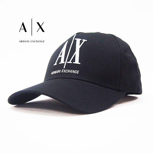 [土日祝も発送] アルマーニエクスチェンジ【8,250円→7,600円】ARMANI EXCHANGE キャップ（ブラック）AX-056[ブランド シンプル ロゴ 帽子 ユニセックス アウトドア カジュアル 新作 新生活 お祝い 誕生日 バースデー 贈り物 ギフト 父の日 プレゼント]