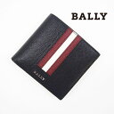 土日祝も発送 バリー BALLY 二つ折り財布（小銭入れ付き）ブラック BA-210 バリーサイフ バリー二つ折り財布 バリー財布 型押し レザー 新作 新生活 お祝い 誕生日 バースデー 贈り物 ギフト 父の日 プレゼント ラッピング無料