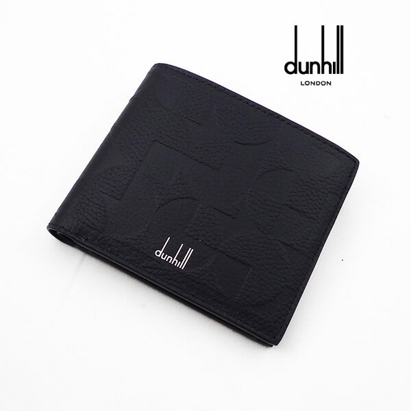 ダンヒル 二つ折り財布（男性向け） [土日祝も発送] ダンヒル【47,000円→44,000円】DUNHILL 二つ折り財布（小銭入れ付き）ブラック DH-219[ダンヒルサイフ アルフレッドダンヒル 型押し 本革 新作 新生活 お祝い 誕生日 バースデー 贈り物 ギフト 父の日 プレゼント][ラッピング無料]