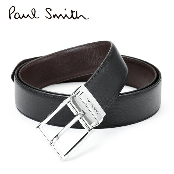 [土日祝も発送] ポールスミス PAUL SMITH リバーシブルベルト（ピンタイプ）PS-751[ポールスミスベルト ブランドベルト メンズ レザーベルト シルバー 新作 新生活 お祝い 誕生日 バースデー 贈り物 ギフト 父の日 プレゼント][ラッピング無料]