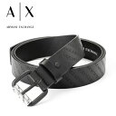 アルマーニ ベルト（メンズ） [土日祝も発送] アルマーニエクスチェンジ ARMANI EXCHANGE ベルト（ピンタイプ）AX-082[ブランドベルト 本革 メンズ レザー ブラック 黒 ロゴ型押し 新作 新生活 お祝い 誕生日 バースデー 贈り物 ギフト 父の日 プレゼント][ラッピング無料]