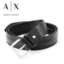 土日祝も発送 アルマーニエクスチェンジ ARMANI EXCHANGE ベルト（ピンタイプ）AX-085 ブランドベルト 本革 メンズ レザーベルト ブラック 黒 新作 新生活 お祝い 誕生日 バースデー 贈り物 ギフト 父の日 プレゼント ラッピング無料